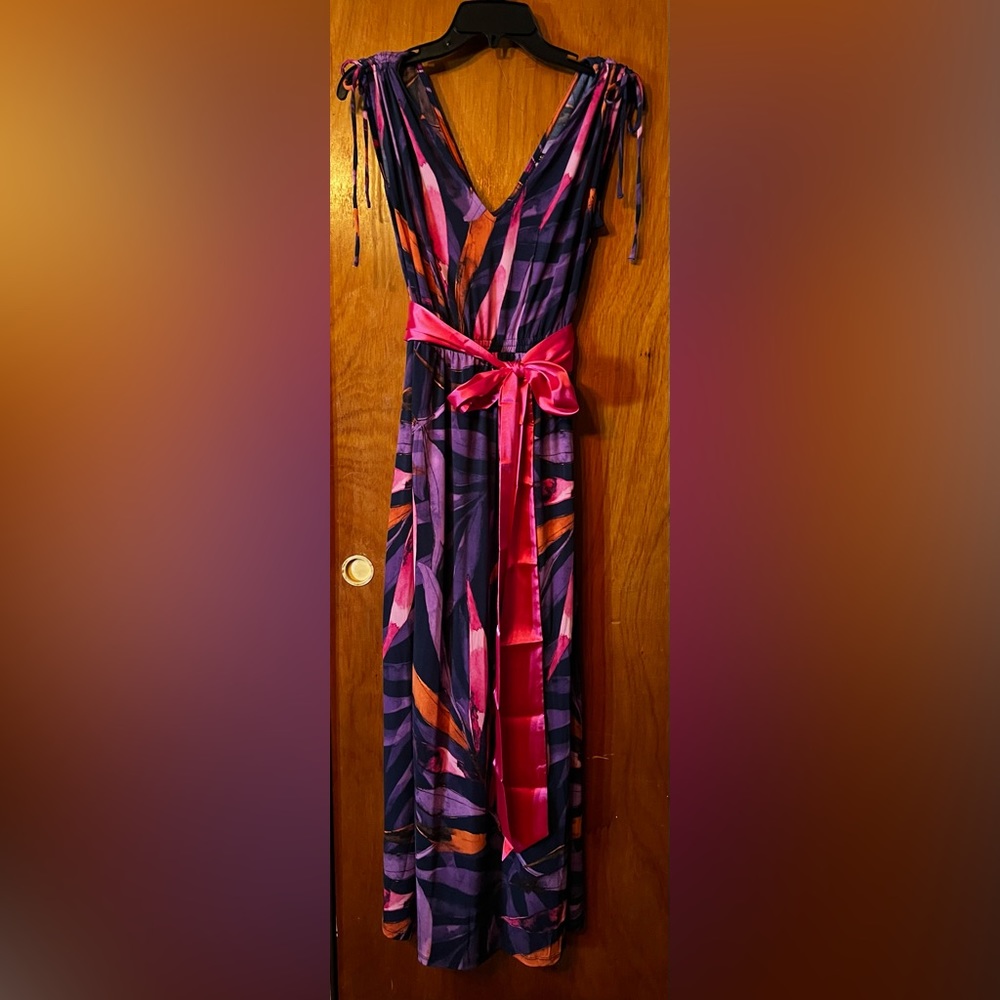 Imani Sleeveless Maxi Dress with Satin Sash